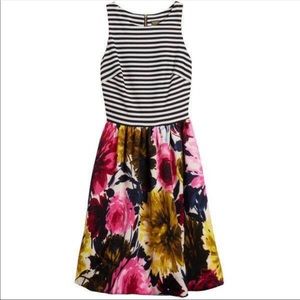 “Just Taylor" Striped Top/Floral Bottom Dress